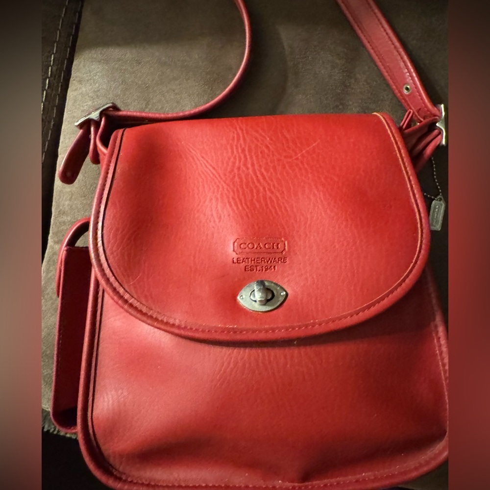 Coach red bag